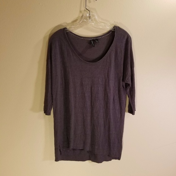 Cynthia Rowley Linen 3/4 Sleeve Top - Picture 1 of 8